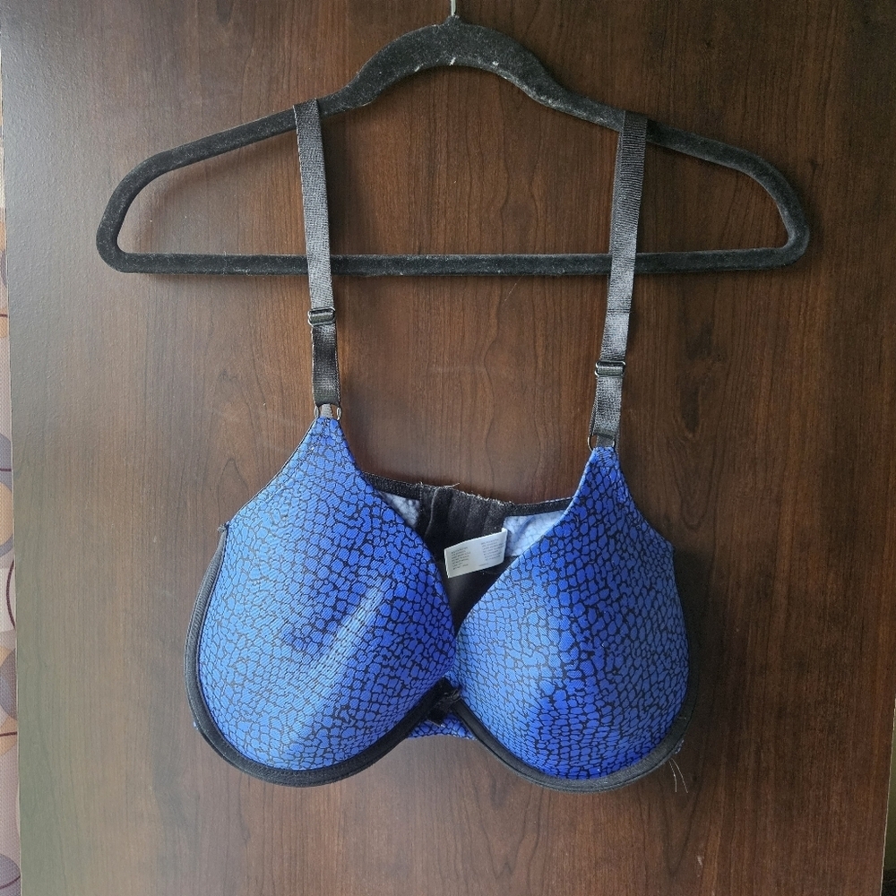 Love Affair Blue Patterned Women's Bra Size 40D